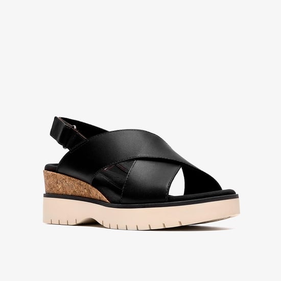 Diaz Cross Black Leather Sandals - Image 4