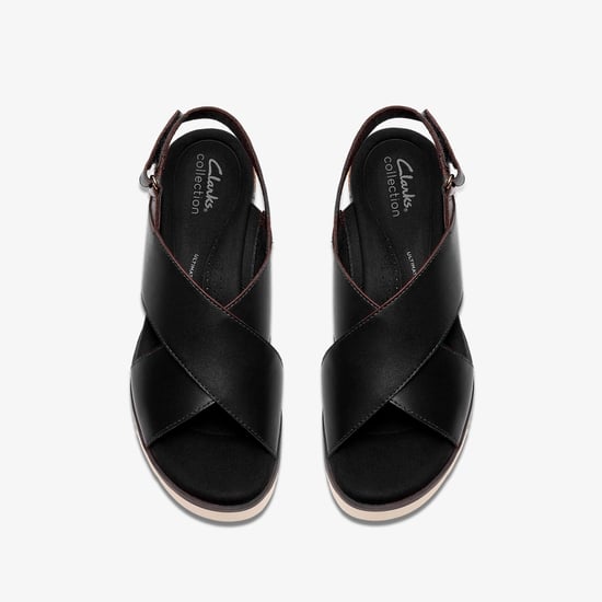 Diaz Cross Black Leather Sandals - Image 6