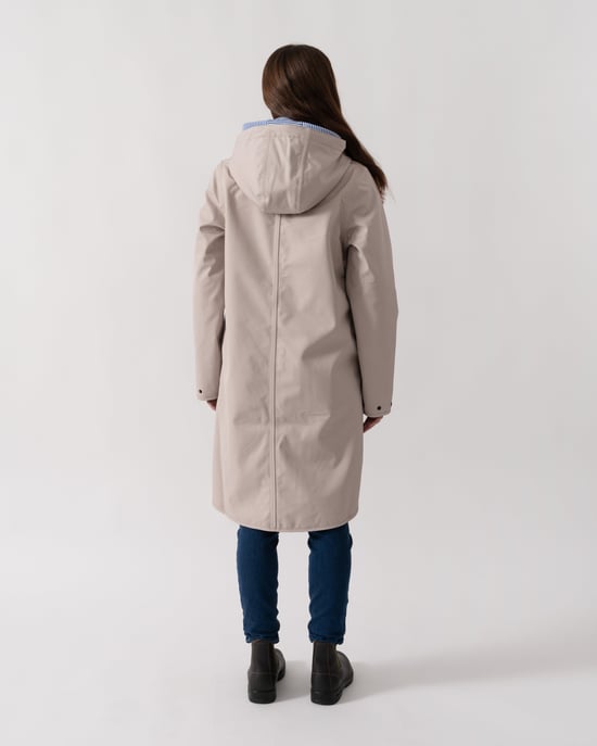 A-Line Raincoat in Nude - Image 4