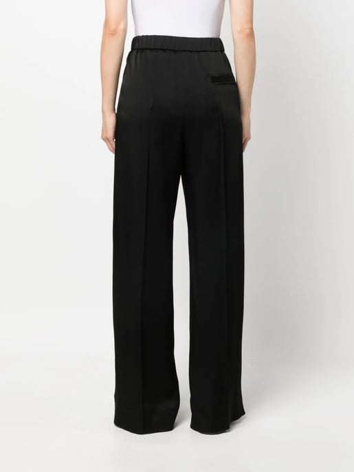Black Satin Palazzo Pants - Image 4