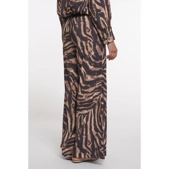 Rino & Pelle regular length wid leg pants darjaregular.7002621 brown zebra - Image 2