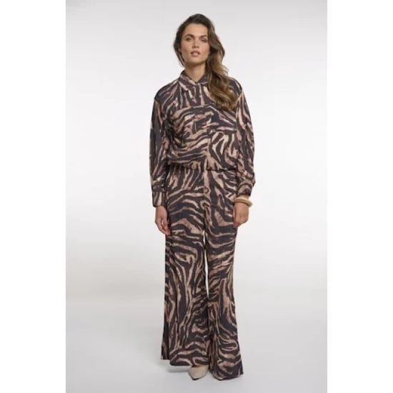 Rino & Pelle regular length wid leg pants darjaregular.7002621 brown zebra - Image 4