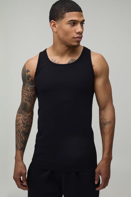 2 Pack Basic Muscle Fit Vest - Image 3