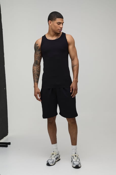 2 Pack Basic Muscle Fit Vest - Image 4