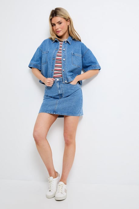 Denim Mini Skirt - Image 1