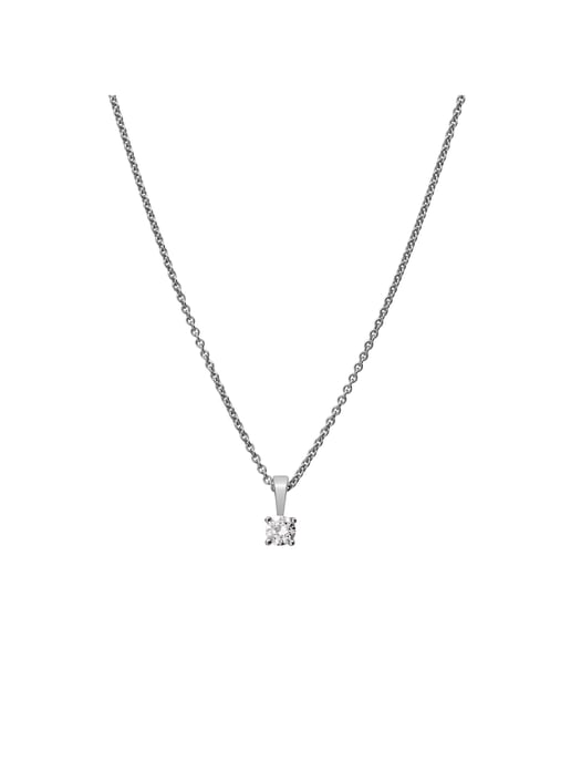 Lyomi Pendant with chain 585/- Weißgold 1 synth. Diam. 0,20 ct. - Image 1