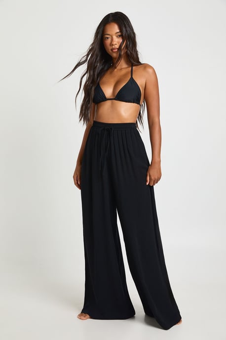 Essentials Oversized Linen Look Trousers - Image 1