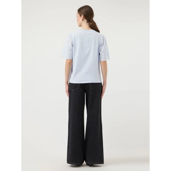 Y.A.S Yaslex ss top w. emb sleeves s. noos skyway - Image 3