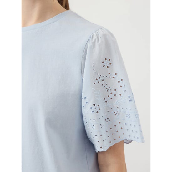 Y.A.S Yaslex ss top w. emb sleeves s. noos skyway - Image 4