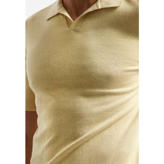 No Excess Pullover short sleeve v-polo melang yellow - Image 5