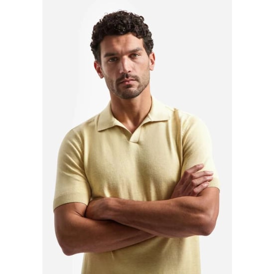 No Excess Pullover short sleeve v-polo melang yellow - Image 6