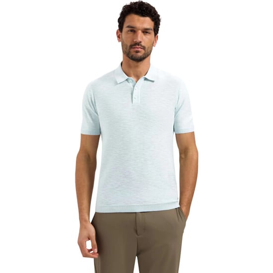 No Excess Pullover short sleeve polo slub sky - Image 1