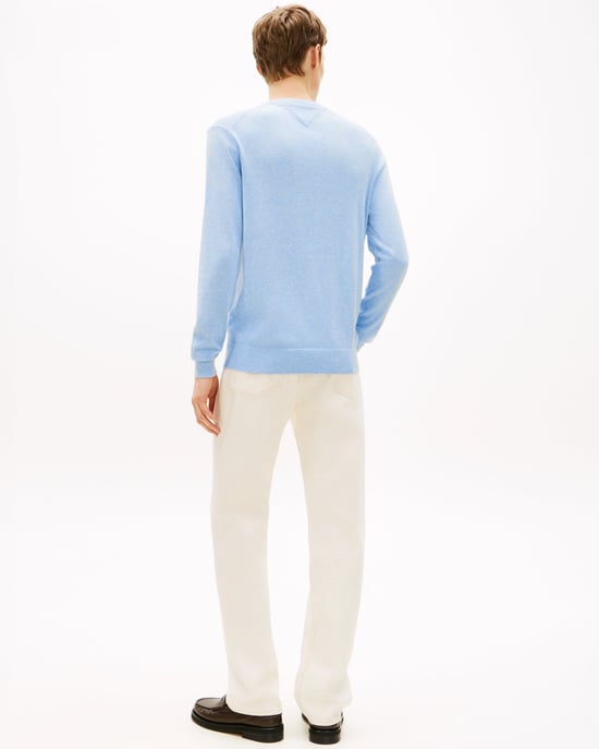 Essential Crew Neck Sweatshirt in Light Blue - Image 3