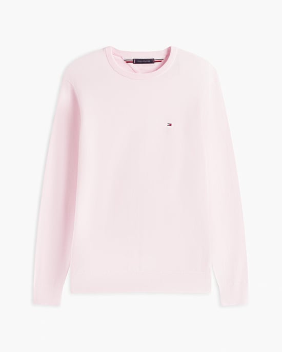 Essential Crew Neck Sweatshirt in Light Pink - Image 2