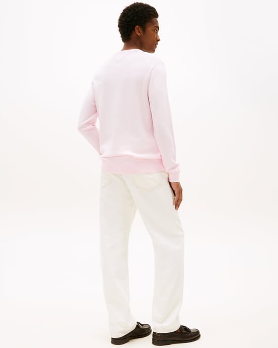 Essential Crew Neck Sweatshirt in Light Pink - Image 3