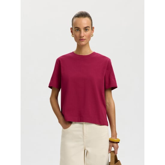 Selected Femme slwessential ss boxy tee noos 16087919 anemone - Image 2