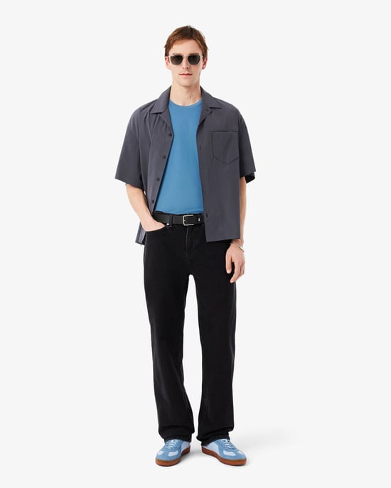 Crew Neck T-Shirt in Blue - Image 6