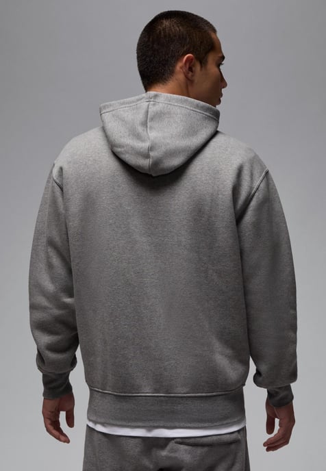 Nike Mens Essential Fleece Air Stretch Overhead Hoodie in Dark Grey - Image 2