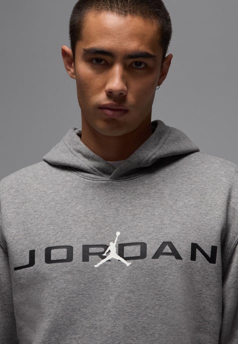 Nike Mens Essential Fleece Air Stretch Overhead Hoodie in Dark Grey - Image 3