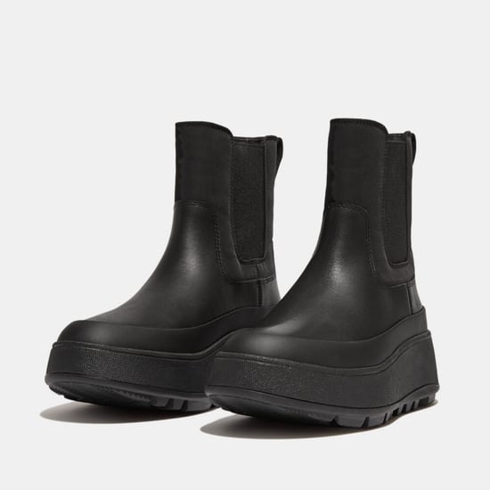 Women's Fit Flop F-Mode Water-Resistant Flatform Chelsea Boots in Black - Image 5