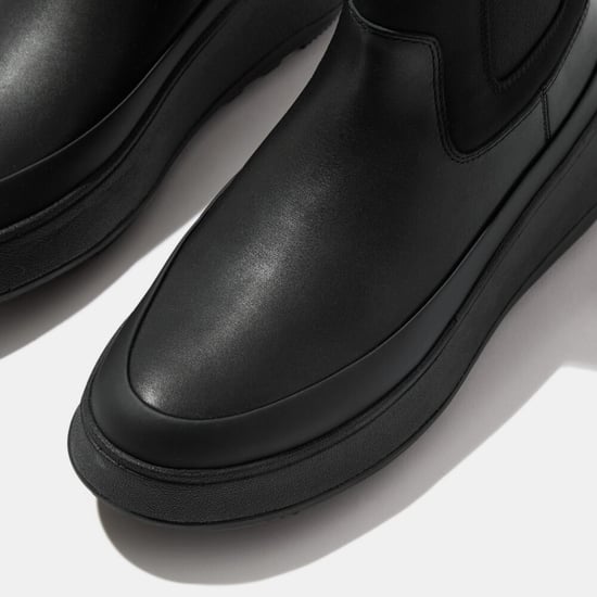 Women's Fit Flop F-Mode Water-Resistant Flatform Chelsea Boots in Black - Image 6