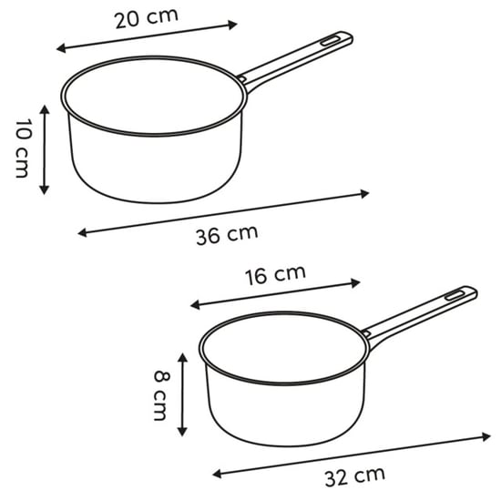 4cookz 2 stuks pfas vrij dubbelwandige rvs sauspannen 16 en 20 cm doorsnede - - Image 5