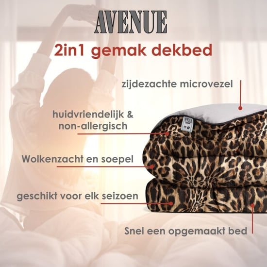 Avenue luxe en makkelijk dekbed zonder overtrek – hoesloos 2 persoons dekbed - Image 2