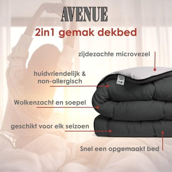 Avenue luxe en makkelijk dekbed zonder overtrek – hoesloos 2 persoons dekbed - Image 3