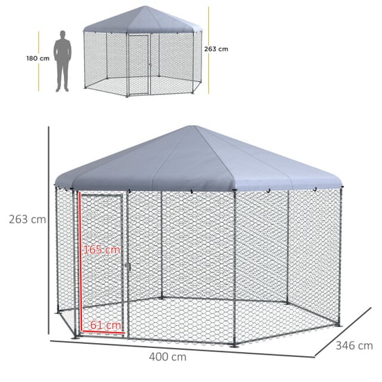 4goodz Kippenren met uv-bestendig zeil en gaas voor 10-15 kippen - Image 6
