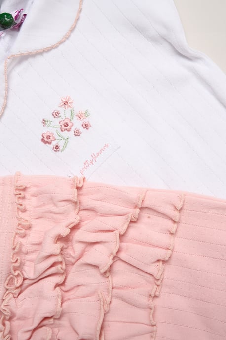 4-Piece Teddy Print Baby Outfit Set - Image 4