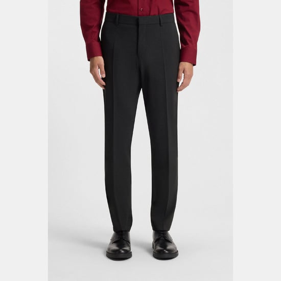 Men's Boss H-Genius-MM-224 Slim-Fit Trousers in Grey - Image 2