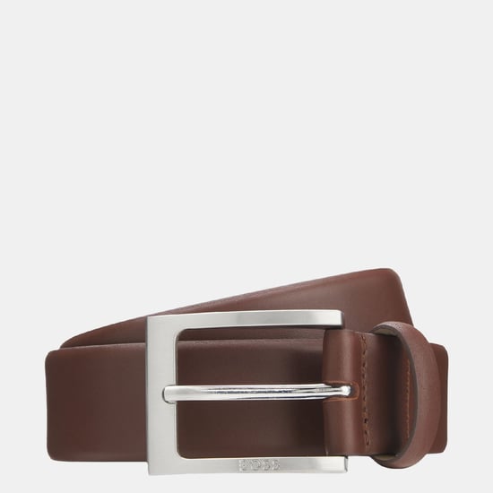 Accessories Boss Barnabie Nappa Leather Belt with Pin Buckle in Brown - Image 1