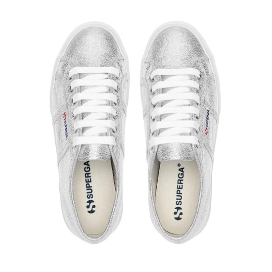 Superga Dames/Dames 2740 Lame Platform Trainers (Grijs Zilver) - Image 3