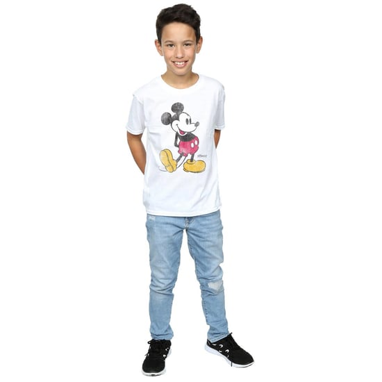 Disney Jongens Mickey Mouse Klassiek Kick T-shirt (Wit) - Image 4
