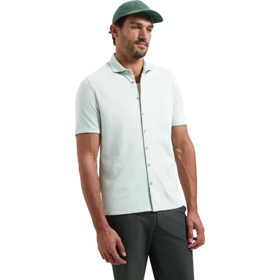 No Excess Shirt short sleeve melange jersey seagreen - Image 2
