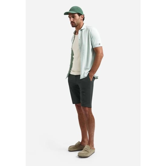 No Excess Shirt short sleeve melange jersey seagreen - Image 3