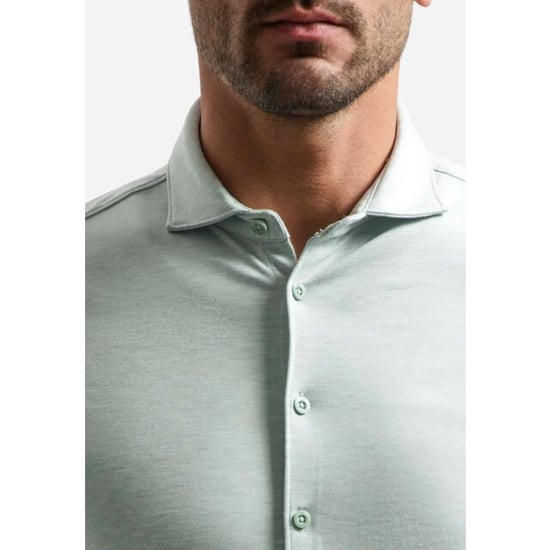 No Excess Shirt short sleeve melange jersey seagreen - Image 5