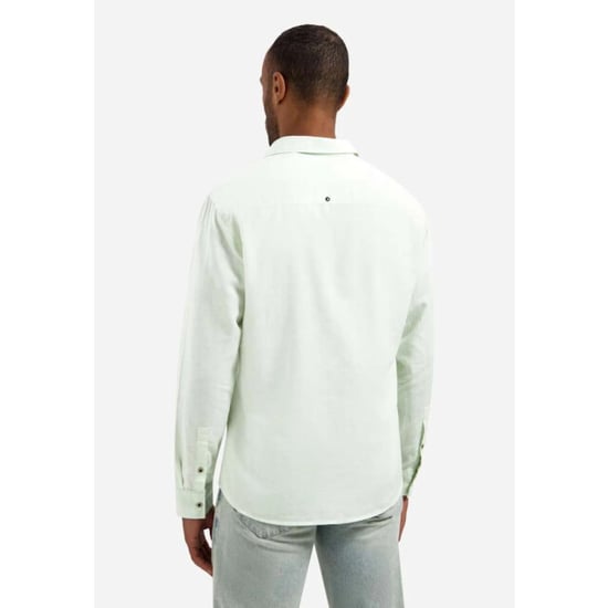 No Excess Shirt with linen seagreen - Image 4