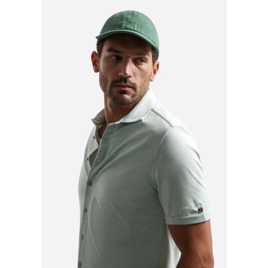 No Excess Shirt short sleeve melange jersey seagreen - Image 6