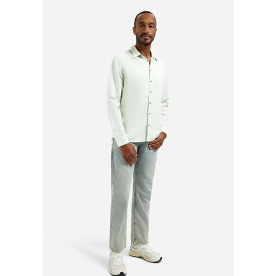 No Excess Shirt with linen seagreen - Image 5