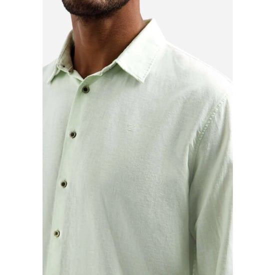 No Excess Shirt with linen seagreen - Image 6