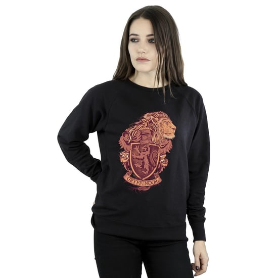 Harry Potter Dames/Dames Gryffindor Schets Crest Sweatshirt (Zwart) - Image 2