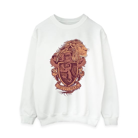 Harry Potter Dames/Dames Gryffindor Schets Crest Sweatshirt (Wit) - Image 1