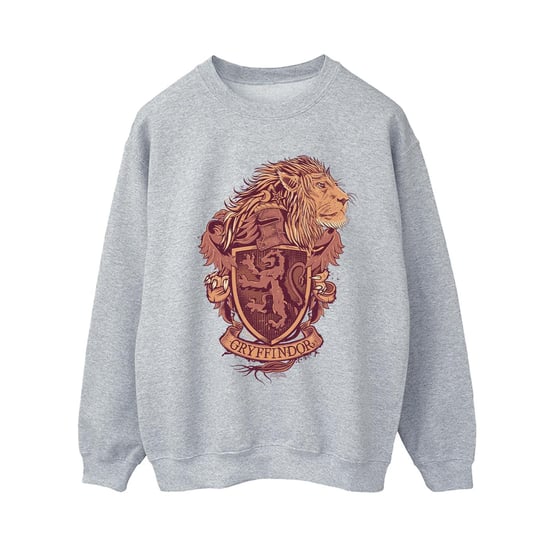 Harry Potter Dames/Dames Gryffindor Schets Crest Sweatshirt (Sportgrijs) - Image 1