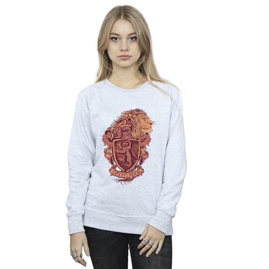 Harry Potter Dames/Dames Gryffindor Schets Crest Sweatshirt (Sportgrijs) - Image 2
