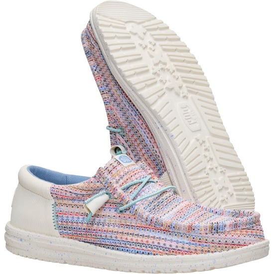 HEYDUDE Wally Funk Multi Mesh Polyester Heren Egret/Multi Moccasins Schoenen - Image 4
