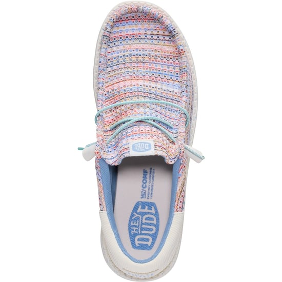 HEYDUDE Wally Funk Multi Mesh Polyester Heren Egret/Multi Moccasins Schoenen - Image 5
