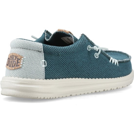 HEYDUDE Wally Geknoopte Polyester Heren Diepgroen/Haven Grijs Mocassinschoenen - Image 2