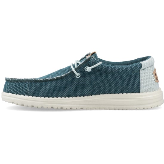HEYDUDE Wally Geknoopte Polyester Heren Diepgroen/Haven Grijs Mocassinschoenen - Image 4