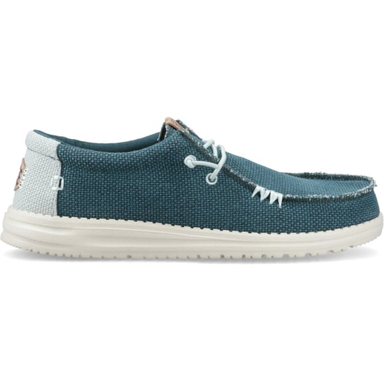 HEYDUDE Wally Geknoopte Polyester Heren Diepgroen/Haven Grijs Mocassinschoenen - Image 5